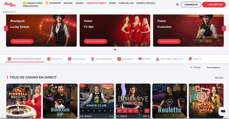 Real Spin Casino jeux live