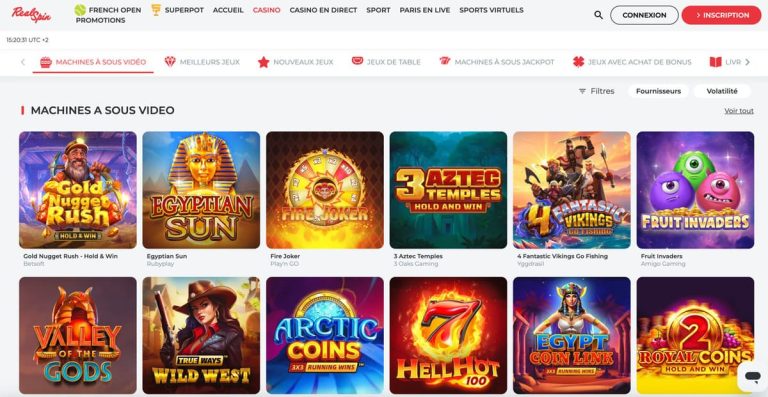 Real Spin Casino machines à sous