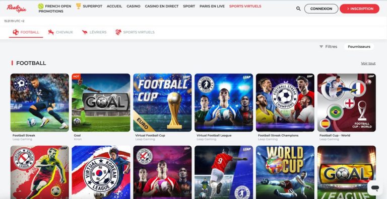 Real Spin Casino sports virtuels